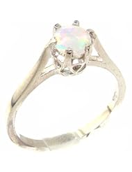 High Quality 925 Solid Sterling Silver Genuine Natural Colorful Opal Solitaire Ring - Finger Sizes 4 to 12 Available