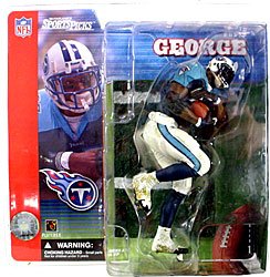 McFarlane Toys NFL Sports Picks Series 1 Action Figure Eddie George (Tennessee Titans) Blue Jersey
