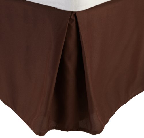Lamma Loe's Solid Tailored Bed Skirt/Dust Ruffle, Full, Chocolate Brown