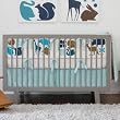 DwellStudio Gio Aqua 4-Piece Baby Crib Bedding Set
