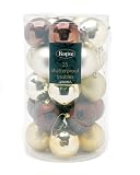 Festive Tones of Gold Shatterproof Baubles, 25 x 80 mm
