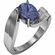 14K White Gold Iolite Ring