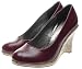 Couture Discount Damenpumps Fashion Plateau Pumps, Heels, Keilabsatz in Korkoptik, Rot (P66n), Gr. 39