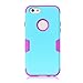 iPhone 6 Plus Case, XIANA Newly Fashion Hybrid High Impact Resistant Bumpers Slim Back Shell Case Cover Suitable For Apple iPhone 6 Plus(5.5)(Silicone+PC Design) with Stylus, Screen Protector and Cleaning Cloth-(Blue+Purple)