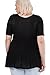 Womens Fashion Colors Paneled Three Quarter Knit Tee Top USA (Plus Size)