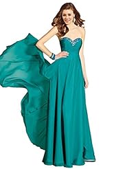 Chiffon Flowy Beaded Lace Ruched Sweetheart Bridesmaid Dress/Prom Dress 