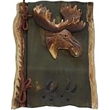 Rustic Wood-Carved Moose Photo Album (Real Wood), 5x7, 8-inch