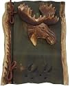Rustic Wood-Carved Moose Photo Album (Real Wood), 5x7, 8-inch