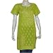 Womens Cotton Short Sleeve Top Shirt Blouse Chikan Embroidery Size L (ctop320)