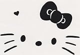 Hello Kitty Hello Kitty Face Car Window, Laptop, Scrapbooking, etc. Sticker Decal-Black-