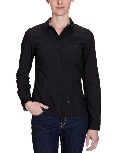VERO MODA Damen Bluse 10076385, Gr. 42 (XL), Schwarz (BLACK) Preisvergleich