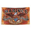 US American Military Proud Defending Freedom Hanging Flag Marines