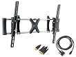 Pyle Strong Tilted TV Wall Mount & Cable Package for Home/Office/Schools/Public -- PSW504MT 36" to 55" Flat Panel Tilted TV Wall Mount + PHDMDVI6 6FT HDMI Male to DVI Male Cable.