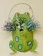 Whimsical Metal Frog Wall Pocket Planter