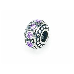 Buy Zable(tm) Sterling Silver Crystal Birthstone June Bead Charm by Finejewelers