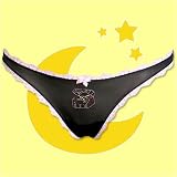 Betsey Johnson Family Jewels Black Embellished Thong