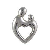 Sterling Silver Mother Child Charm Pendant Necklace