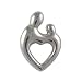 Sterling Silver Mother Child Charm Pendant Necklace