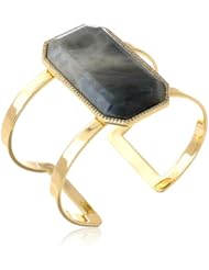 Marcia Moran "Russet" Long Rectangle Cubic-Zirconia Stone Cuff Bracelet, 6.5"
