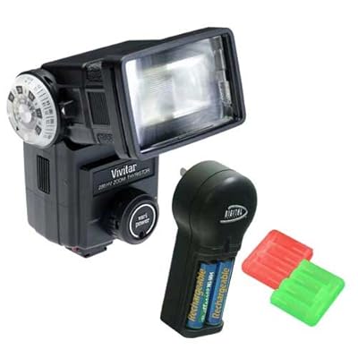 Vivitar 285HV Auto Professional Flash Plus Bonus For The Canon XS, XSI, XT, XTI, 50D, 40D, 30D, 20D, 10D, 5D, 1DS MARK 2 & 3, 1D MARK 2 & 3, S5 IS, S3 IS, S2 IS, G10, G9, G7, PRO 1 Digital SLR Cameras