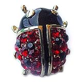 24k Gold-Plated Swarovski Crystal Lady Bug Brooch/Pin