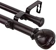 Rod Desyne Supreme Double Curtain Rod, 66 by 120-Inch, Mahogany