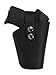 Barsony Black Leather Belt Clip Holster for Small Frame .380 and Ultra-Compact 9mm 40 45