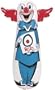 Original Bozo the Clown Bop Bag Inflatable Punching Toy 46" Large Size