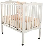 Dream On Me 2 in 1 Lightweight Folding Portable Stationary Side Crib, White Dream On Me 2 in 1 Lightweight Folding Portable Stationary Side Crib, White
