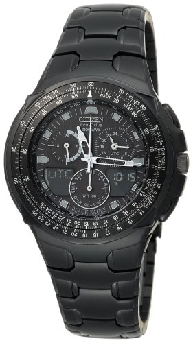 Citizen Men's JR3155-54E Eco-Drive Black Ion-Plated Skyhawk Watch