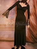$6990 New VALENTINO Black Silk Jersey Lace Dress Gown 10