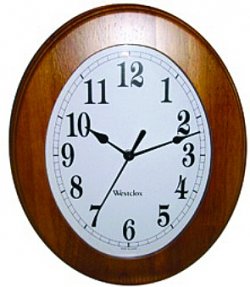 Westclox Pamela oval wood clock 46080
