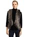 Ella moss Womens Kennedy Faux Fur Vest, Charcoal, Medium/Large