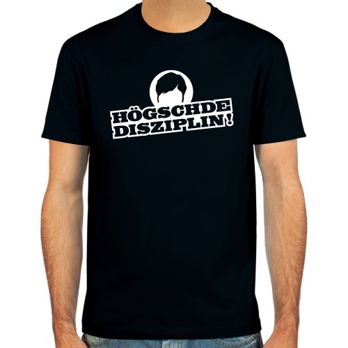 T-Shirt “Högschde Disziplin”, Jogi Löw ::: Farbauswahl: deepred, schwarz, oliv oder navy ::: Fußball-Kult