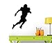 Running Football Silhouette Wall Decal by Wallmonkeys Peel and Stick Graphic (12 in H x 9 in W) WM269316