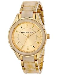 Kenneth Jay Lane Womens 2241 2200 Series Analog Display Japanese Quartz Gold Watch