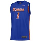 Nike Elite Florida Gators #1 Royal Blue Youth Replica Basketball Jersey