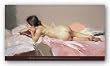 Nude on Pink Satin by Felipe Santamans 22"x43" Art Print Poster