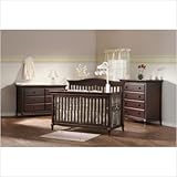 Bundle-54 Mantova 4-in-1 Forever Convertible Crib Nursery Set in Chocolate