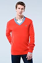Red! Collection V-neck Tipped Cotton Blend Sweater