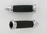 Galindo Designs Billet Spike Grips - Chrome w/Throttle Sleeve , Finish: Chrome CC-85B-CH-SPIKE