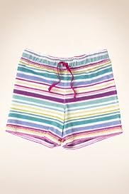 Cotton Rich Striped Towel Shorts