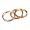 3 pc Stainless Steel Stackable Channel Set Eternity Rings - Rose & Yellow Gold Plated, Clear, Ruby & Pink CZ - Size 8