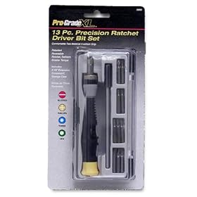 Pro-Grade 59005 13-Piece Precision Ratchet Driver Bit Set by Pro-Grade