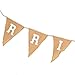 Tinksky Just Married Burlap Banner Bunting Flag for Rustic Country Wedding Decoration