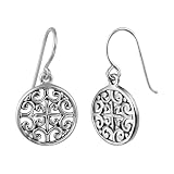 Sterling Silver Open Cross Design Circle French Wire Earrings 41hTL41gg0L. SL160 Sterling Silver Jewelry: Sterling Silver Open Cross Design Circle French Wire Earrings