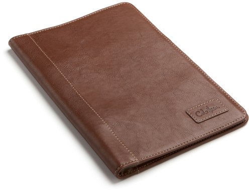 Cole Haan Hand-Stained Pebble Grain Leather Kindle Cover with Hinge (Fits 6 Display, 2nd Generation Kindle), Saddle Tan