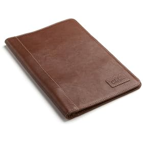 Cole Haan Hand-Stained Pebble Grain Leather Cover for Kindle 2 with Hinge,Saddle Tan