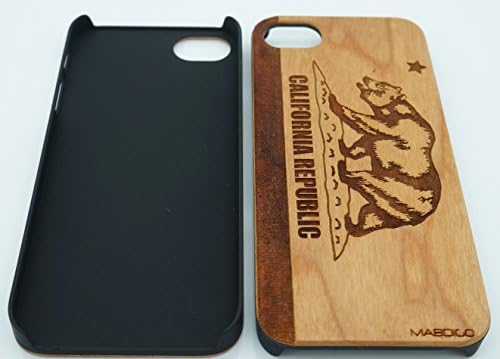 California Republic California Phone Case Iphone 5 Iphone 5s Wood Case Cell Phone Wooden Phone Case (iPhone 5/5S)
