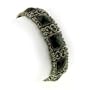 Hematite Tone Onyx Hues Filigree Frame Stretch Bracelet